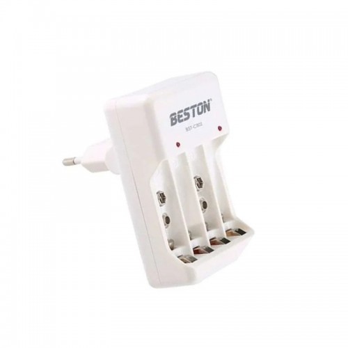 Beston BST-C802 4 Adet Pil Yuvalı AA/AAA 9 Volt Pil Şarj Cihazı